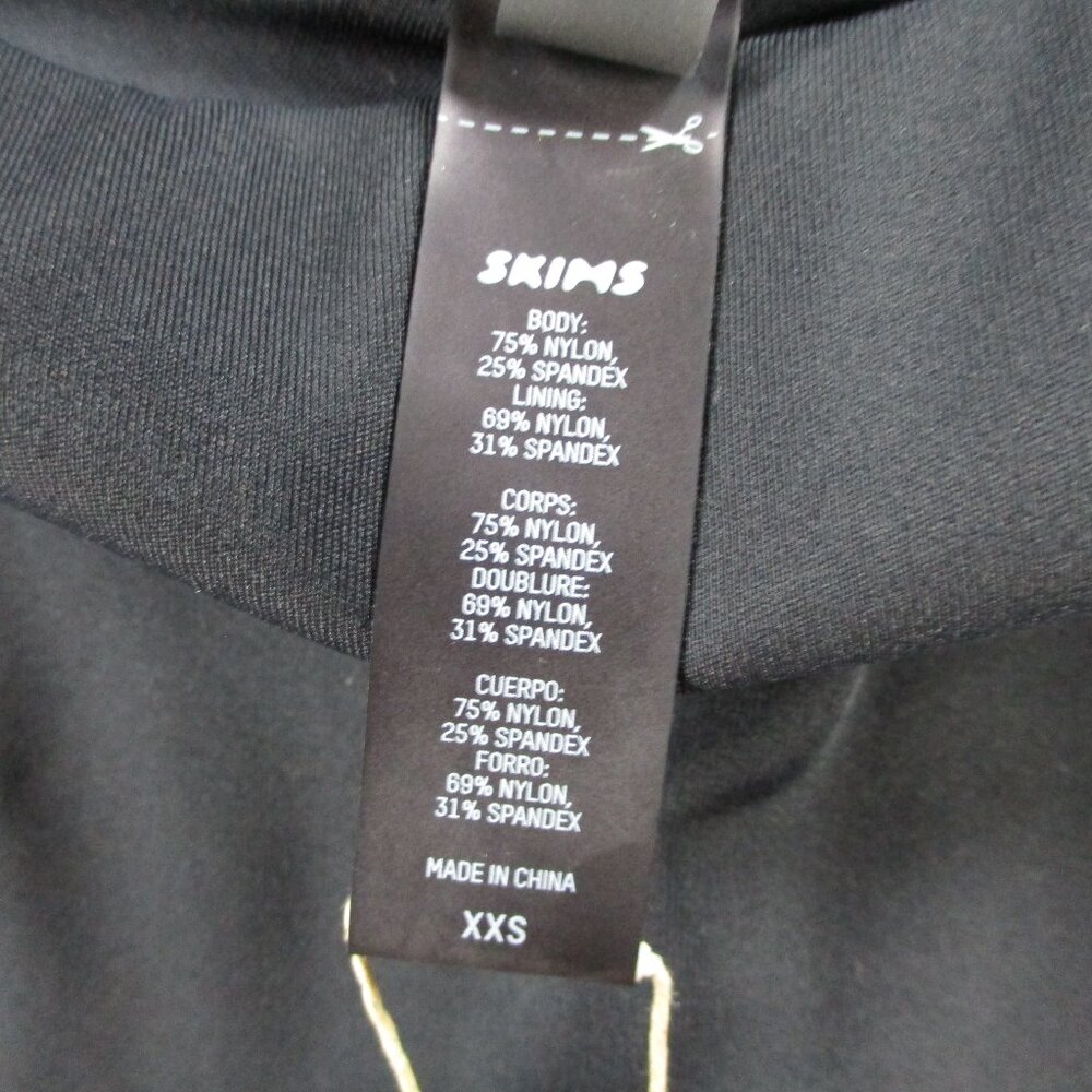 SKIMS Shaping Swim Shorts Womens 2XS XXS Onyx Black High Waisted Stretch NWT - Picture 4 of 8